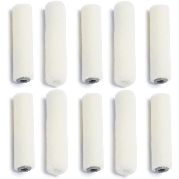 Harris Seriously Good Woodwork Stain & Varnish 4" Mini Paint Roller Sleeves - 10 Pack