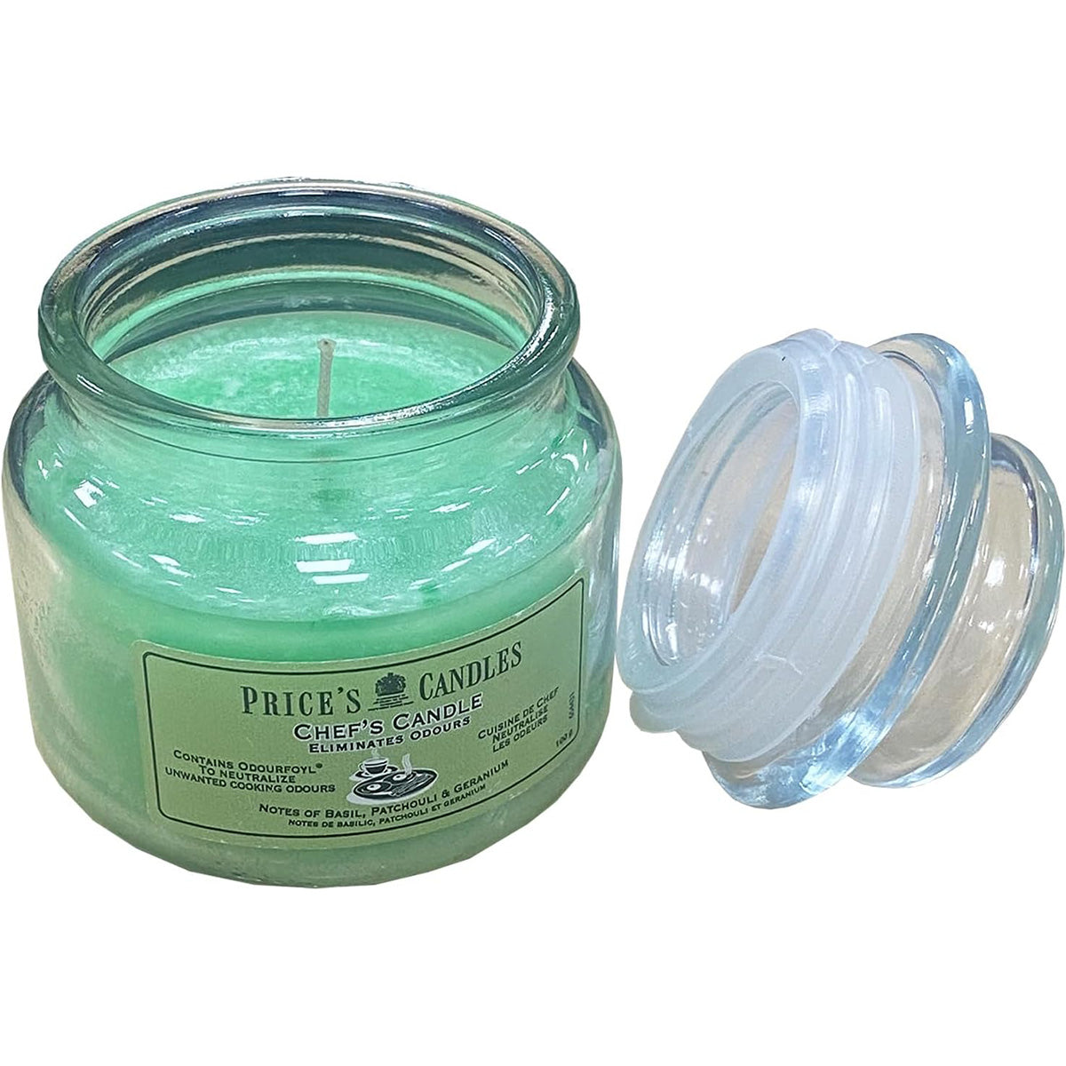 Price's Glass Candle With Lid - Chef's