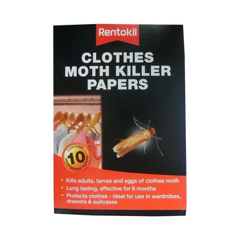 Rentokil Clothes Moth Killer Papers Pack of 10