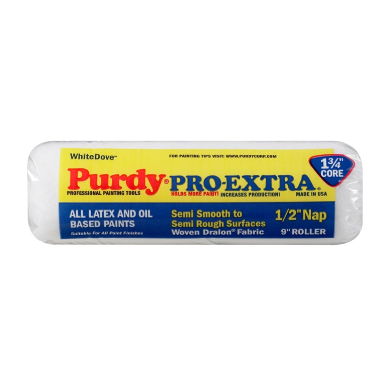 Purdy White Dove Pro-Extra 9" Paint Roller Sleeve 1/2" Nap 1.75" Core