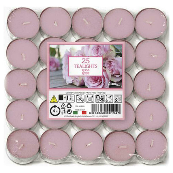 Price's Scented Tea Lights Pack of 25 - Rose