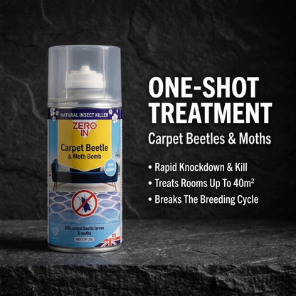Zero In Carpet Beetle & Moth Bomb 150ml Aerosol ZER987