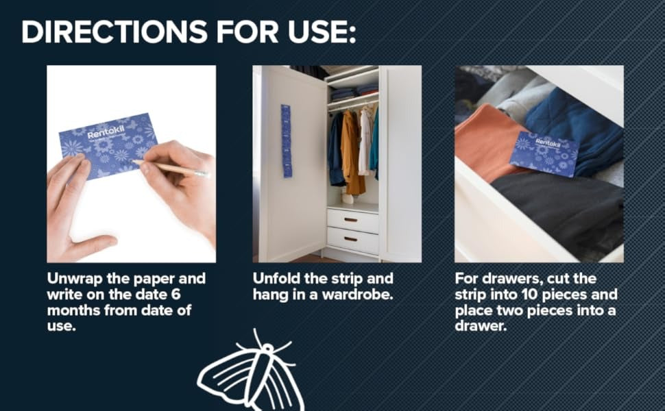 Rentokil Clothes Moth Killer Papers Pack of 10