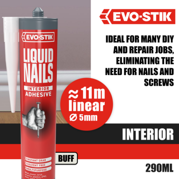 Evo-Stik Liquid Nails Interior Adhesive Cartridge - 290ml