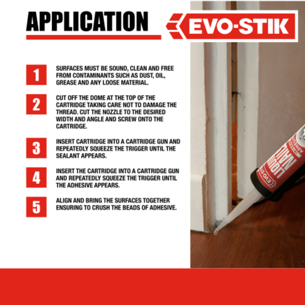 Evo-Stik Liquid Nails Interior Adhesive Cartridge - 290ml