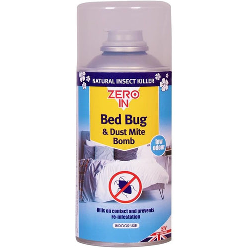 Zero In Bed Bug & Dust Mite Bomb 150ml Aerosol ZER984