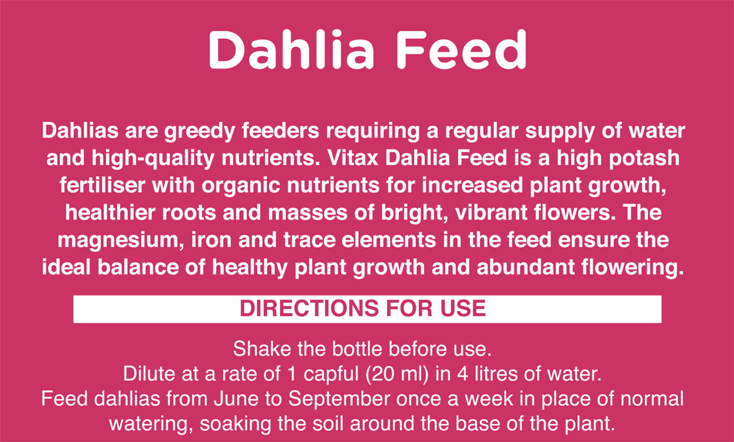 Vitax Liquid Dahlia Feed - 1 Litre