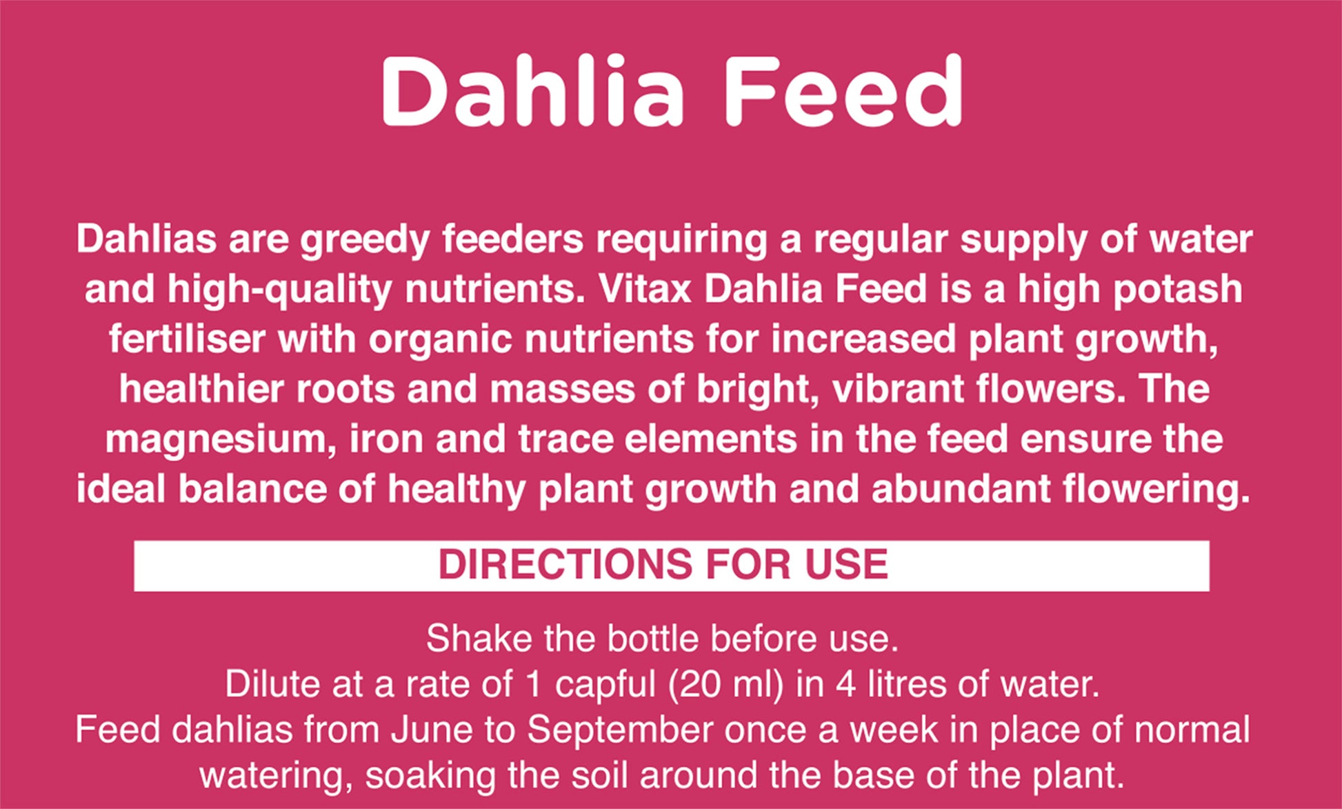 Vitax Liquid Dahlia Feed - 1 Litre