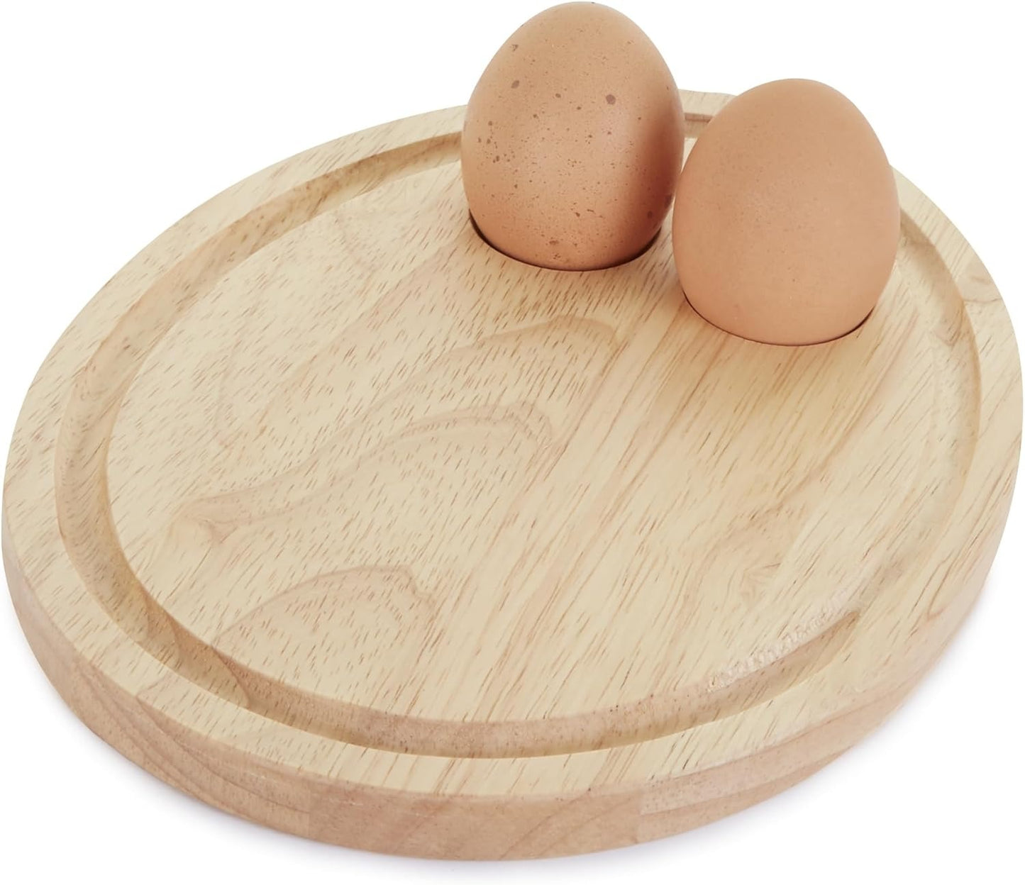 Apollo Hevea Wood Eggs & Toast Breakfast Board - Egg Shaped