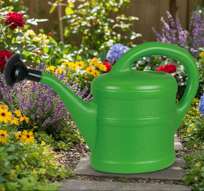 Small Plastic Green Watering Can - 1 Litre