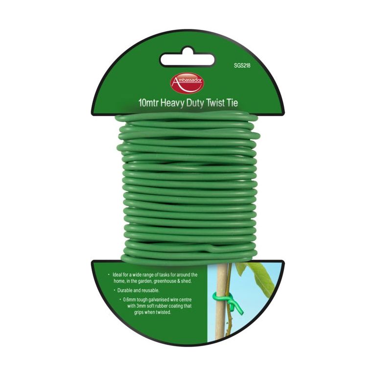 Ambassador Heavy Duty Twist Tie 10 Metre Mixles Home & Garden