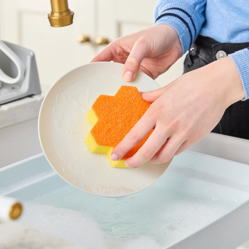Minky Antibacterial Non Scratch Flower Scourers 2 Pack