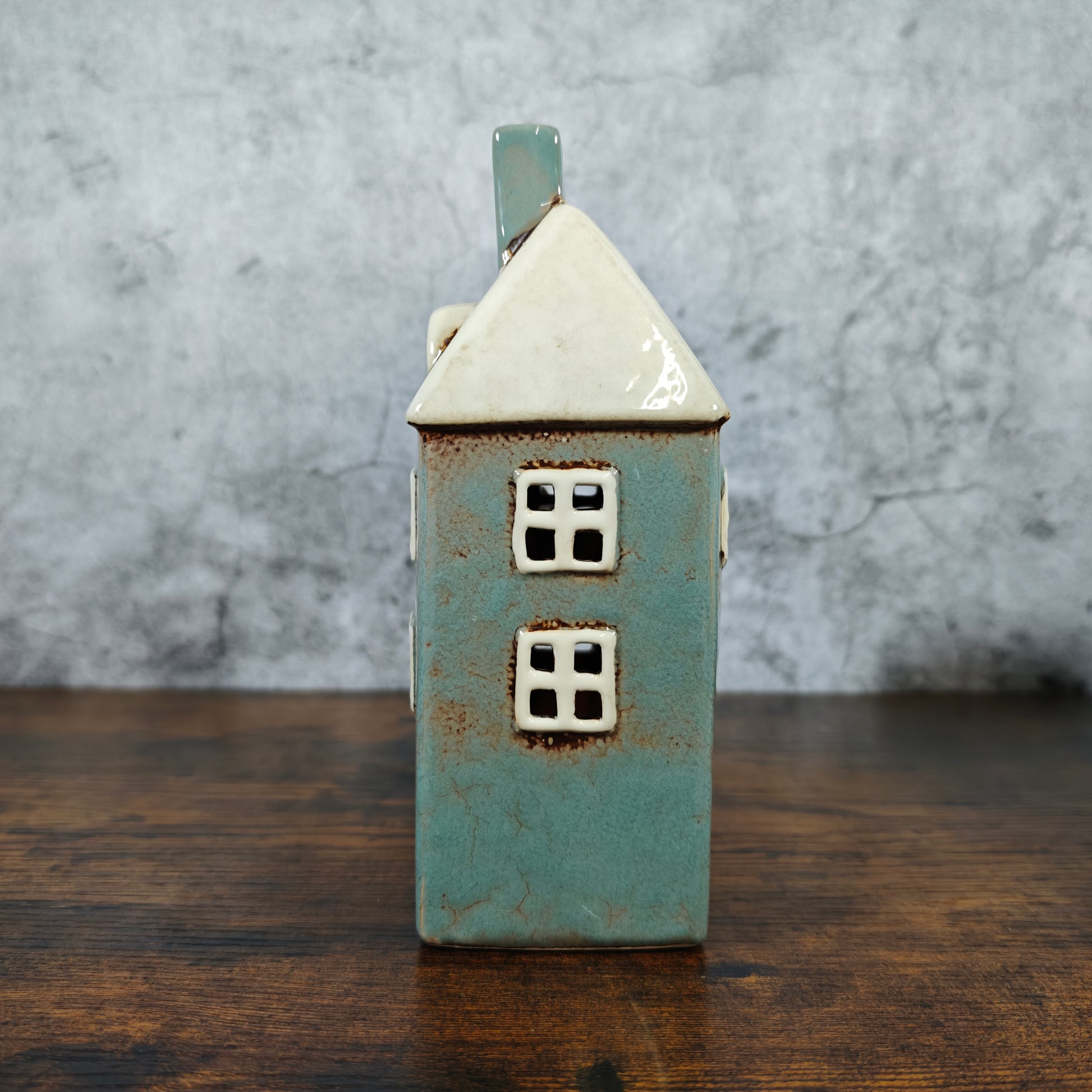 Village Pottery Tall House Tealight Holder