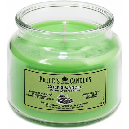 Price's Glass Candle With Lid - Chef's