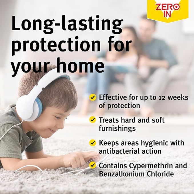 Zero In Anti-Bacterial Home Flea Spray 500ml ZER027