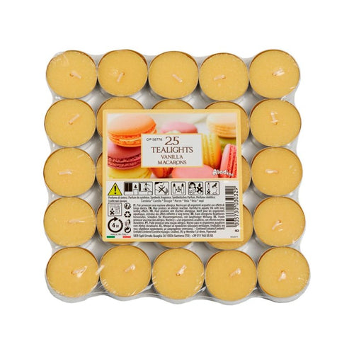 Price's Scented Tea Lights Pack of 25 - Vanilla Macarons