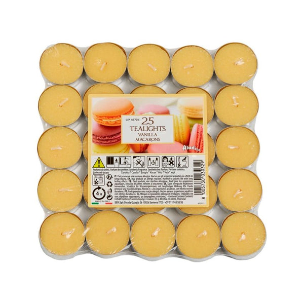 Price's Scented Tea Lights Pack of 25 - Vanilla Macarons
