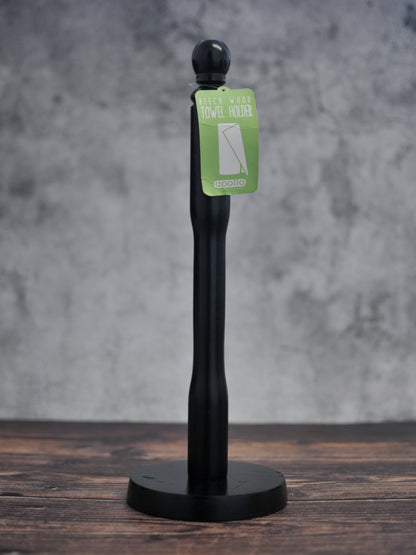 Apollo Beech Wood Paper Towel Holder - Black