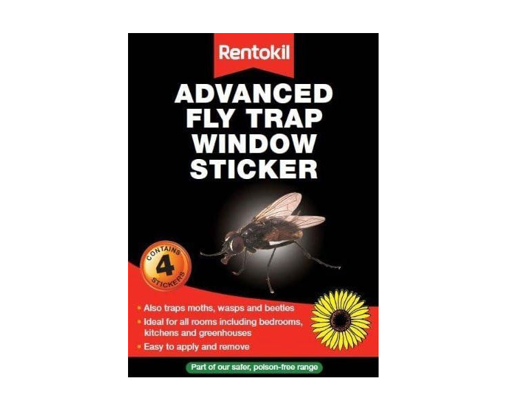 Rentokil Advanced Fly Trap Window Sticker 4 Pack
