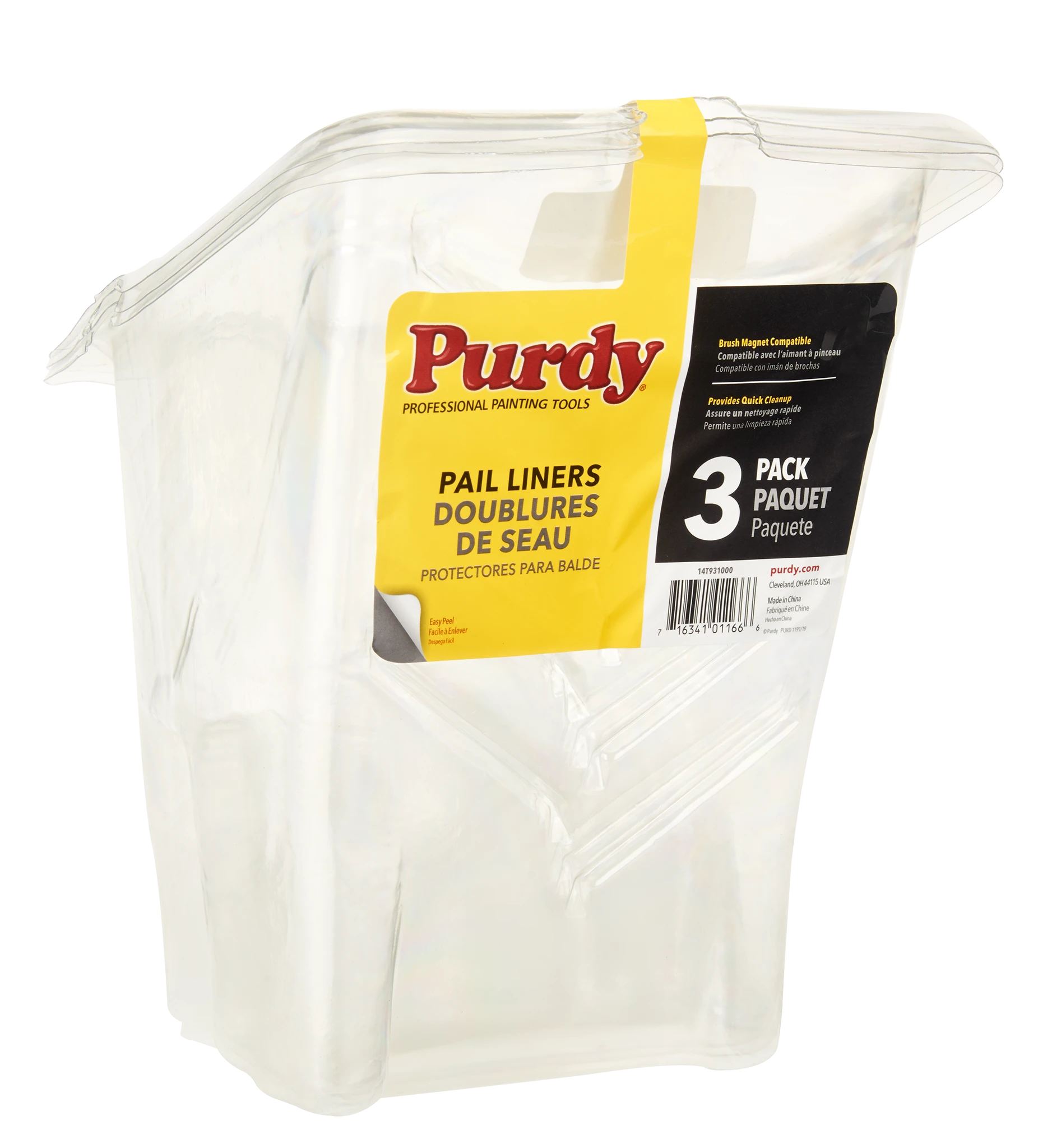 Purdy Paint Pail & Pack of 3 Liners Combo Pack