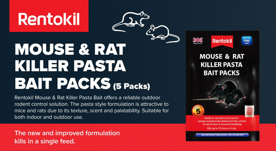 Rentokil Mouse & Rat Killer Pasta Bait 5 Pack