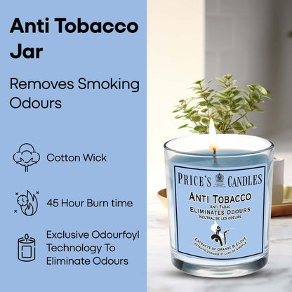 Price's Glass Candle - Anti Tobacco   