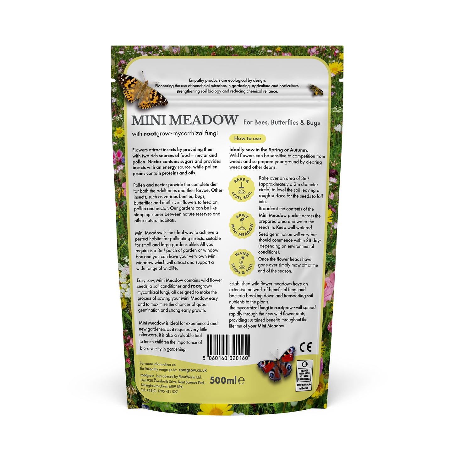 Empathy Mini Meadow Wild Flower Seed with Rootgrow 500ml