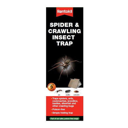 Rentokil Spider & Crawling Insect Trap - Pack of 3 Traps