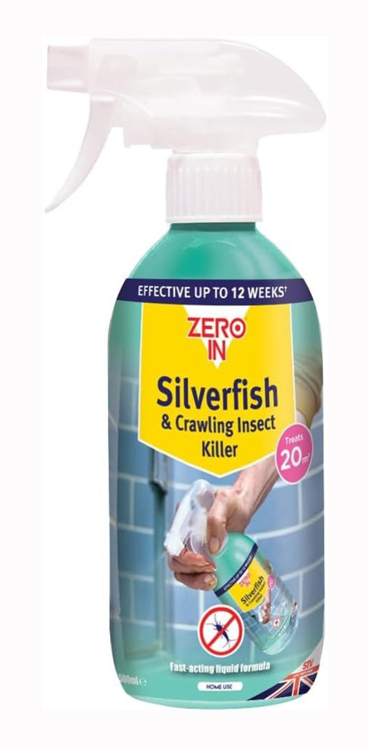Zero In Silverfish & Crawling Insect Killer Spray ZER007 - 500ml