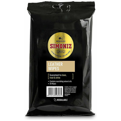Simoniz Extra Large Leather Wipes - 20 Pack
