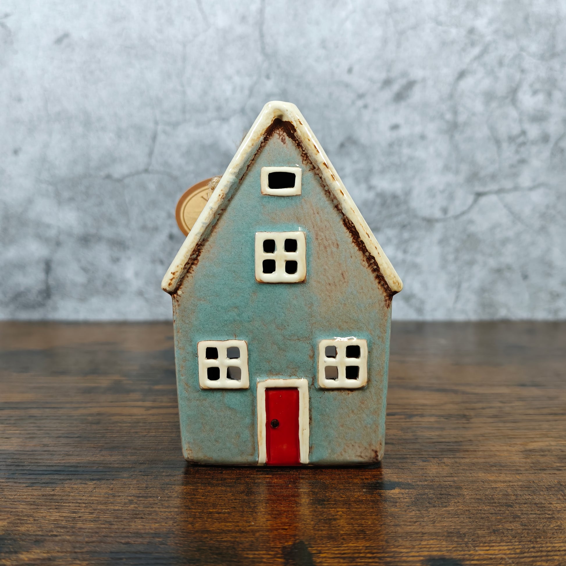 Village Pottery Grey House Tealight Holder