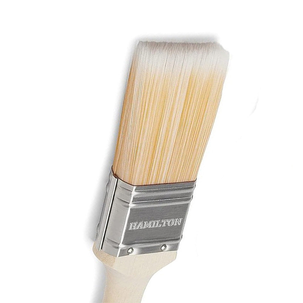 Hamilton Fine Tip Flat Paint Brushes - 4 Pack