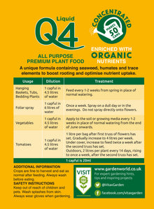 Vitax Liquid Q4 All Purpose Plant Food 1 Litre