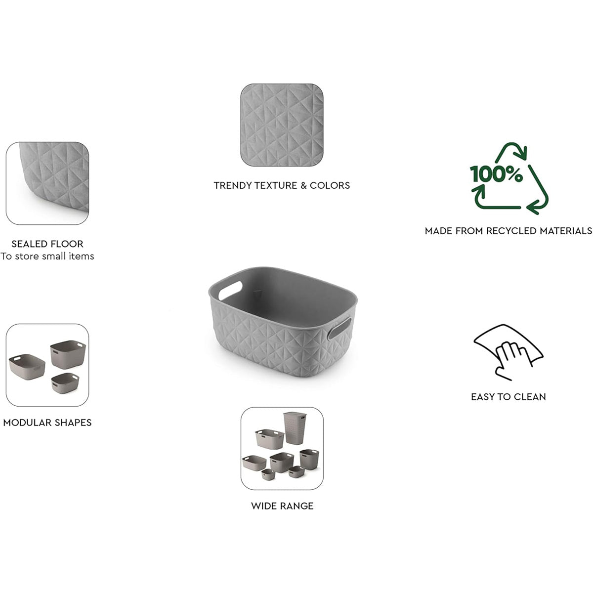 Curver Softex Small Storage Basket 4 Litre - Taupe