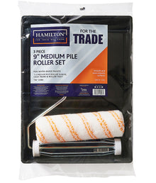Hamilton 9" Medium Pile Paint Roller Set - 3 Piece