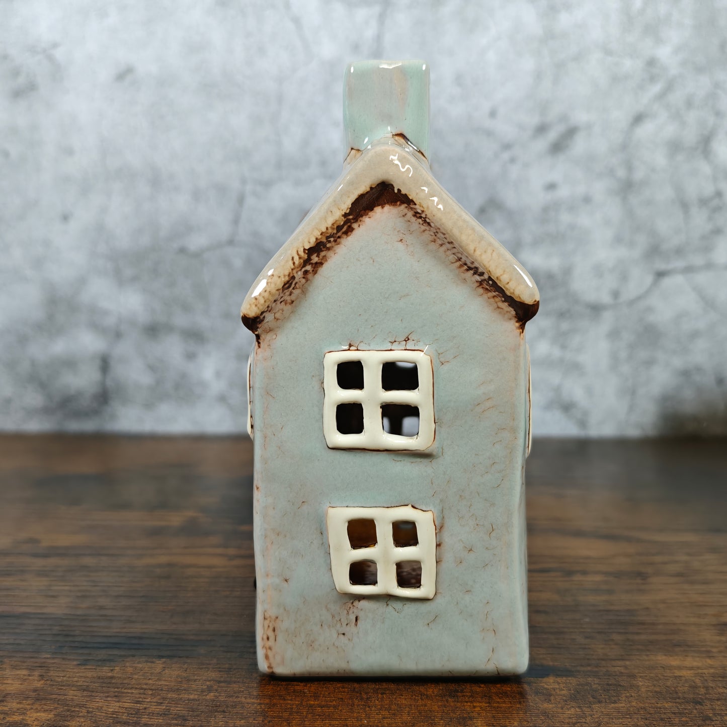 Village Pottery Grey House Tealight Holder