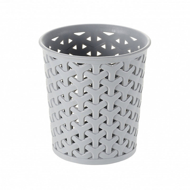 Curver Small Round Rattan Storage Basket - Grey