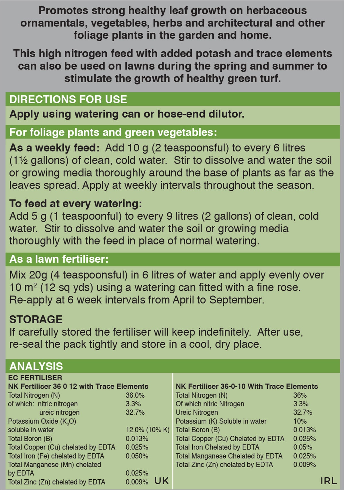 Vitax Vegetable & Leafy Soluble Feed 500g (Vitafeed 301)