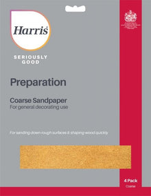 Harris Seriously Good Coarse Sandpaper - 4 Pack 