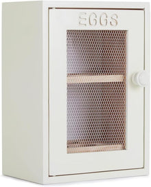 Apollo Rubberwood Egg Cabinet for 12 Eggs - Cream