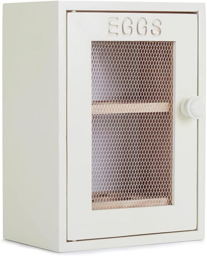 Apollo Rubberwood Egg Cabinet for 12 Eggs - Cream