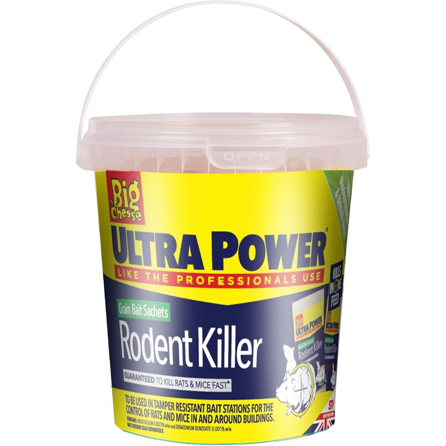 The Big Cheese Ultra Power Grain Bait Rodent Killer 7 x 20g Sachets 