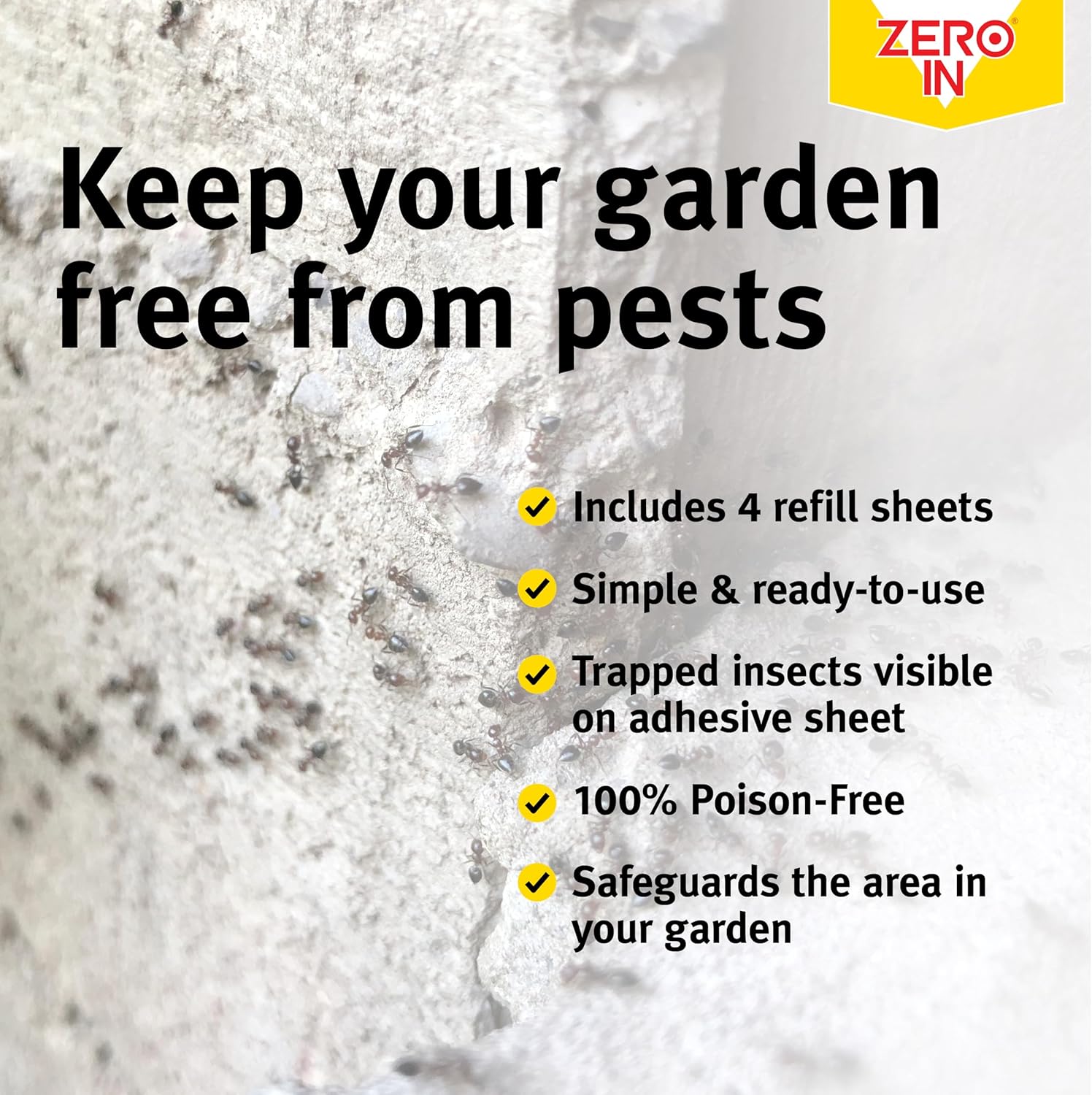 Zero In Ant & Crawling Insect Trap Bait Refills - 4 Pack