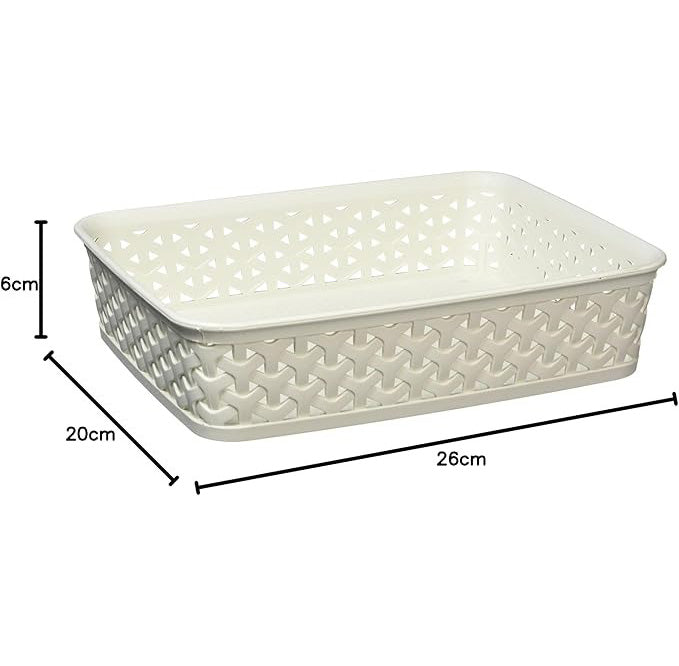 Curver Rattan Storage Basket A5 - Cream