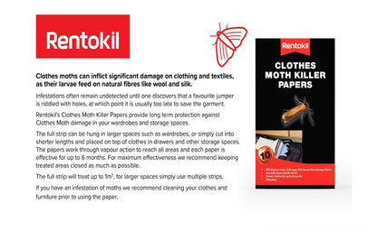 Rentokil Clothes Moth Killer Papers Pack of 10
