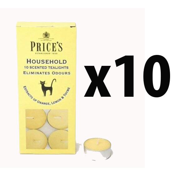 10 x Price's Household Scented Tealights Candles