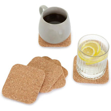 Apollo Square Cork Coasters Set of 6