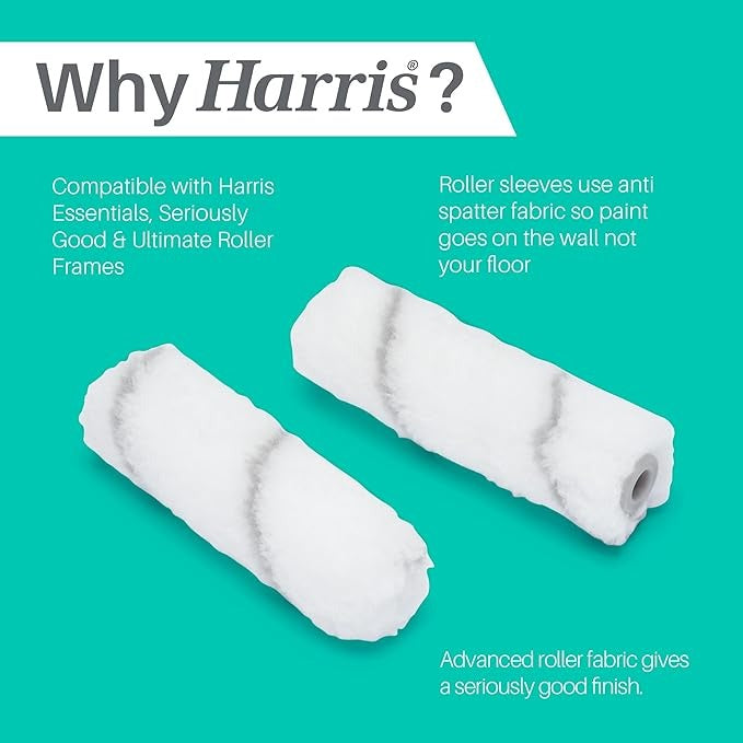 Harris Seriously Good Walls & Ceilings 4" Medium Pile Mini Paint Roller Sleeves - 10 Pack
