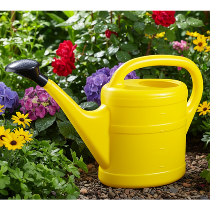 Large Plastic Yellow Watering Can - 5 Litre