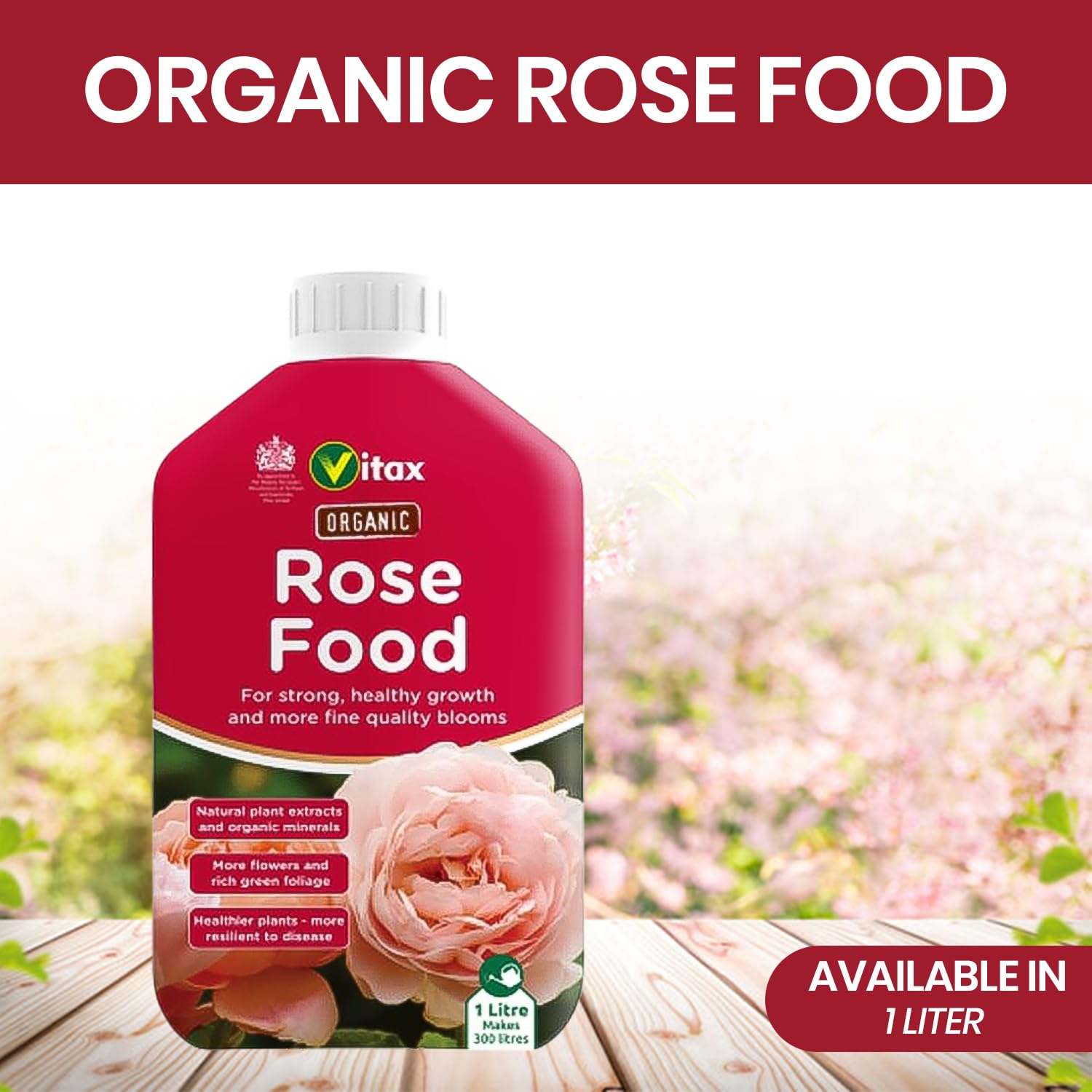 Vitax Organic Liquid Rose Food 1 Litre